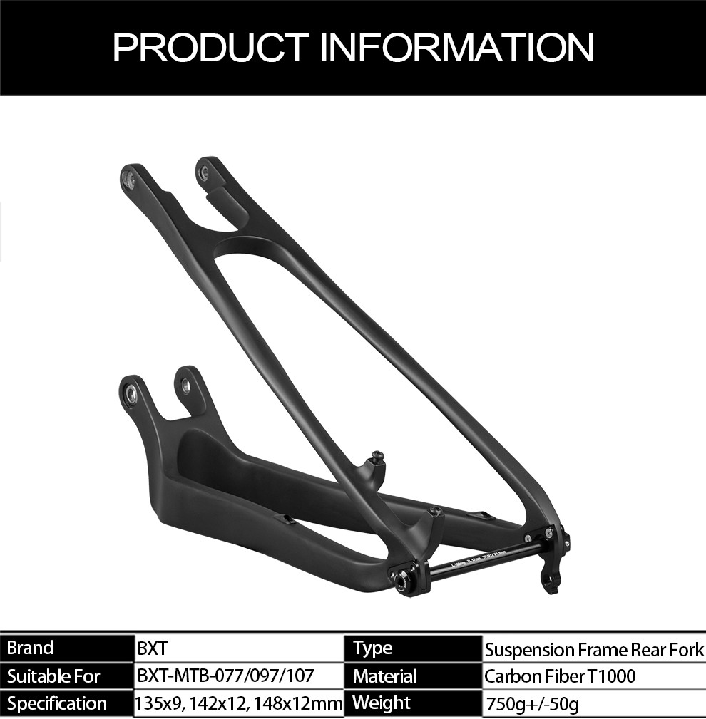 XC Full Suspension Bike Frame Part 29 Mountain Bike Boost Frame Rear Forks