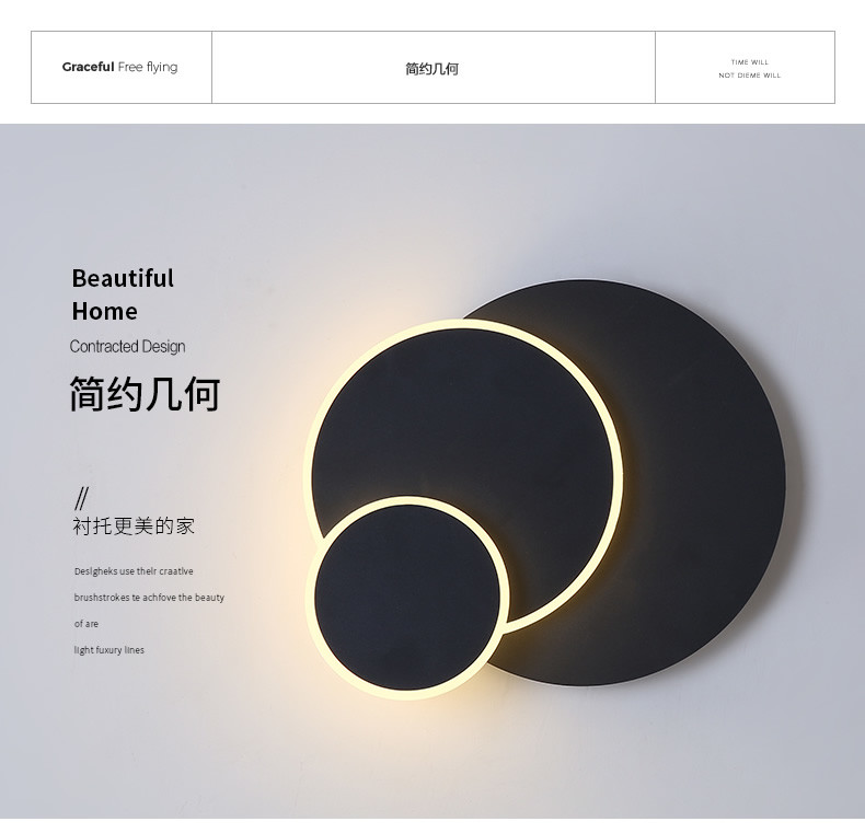 Led Wall Lamp Can Rotaing Good Lights White And Black Color