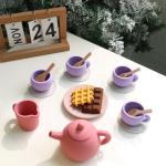 Latest Kids Toys BPA Free Food Grade 17pcs Set Silicone Cup Spoon Coast Dessert