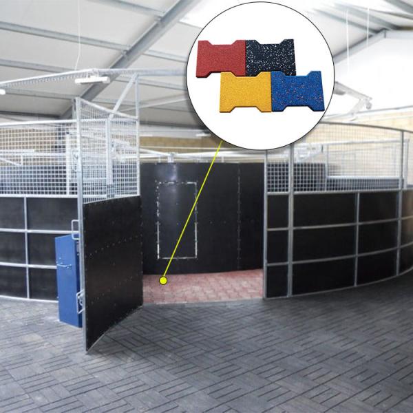 Hot-Selling Dog-Bone Shaped Rubber Brick Rubber Interlocking Horse Walker Mats