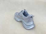 Women fashion walking shoes with bling rhinestone breathable upper grey