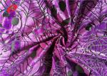 Pumpkin Printed Burnout Velvet Polyester Spandex Fabric For Christmas Dress
