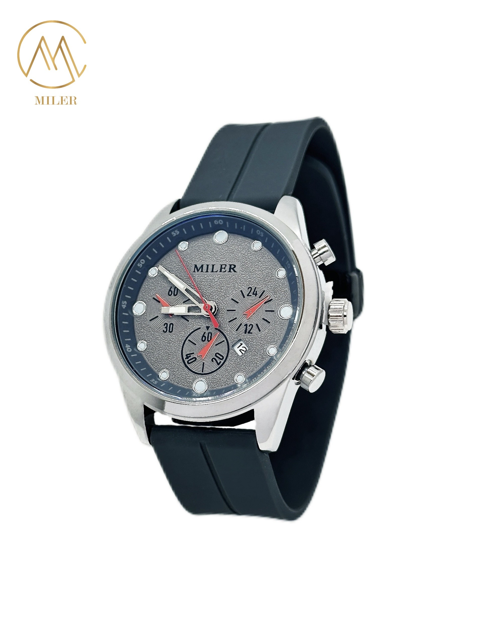 Big Dial Waterproof Siliver Bezel Colourful Silicone Strap Quartz Watch for Men and Women