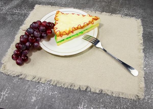 Buy cheap Oilproof Personalized Dinner Napkins , Cotton Linen Dinner Placemat With Washed Edges from wholesalers