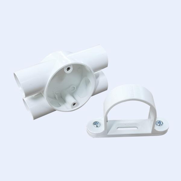 Buy cheap Upvc Space Bar Saddle 1 Way Junction Box UPVC 32mm Low Smoke from wholesalers