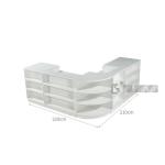 Metallic Wood Supermarket Checkout Counter OEM With Entry Door