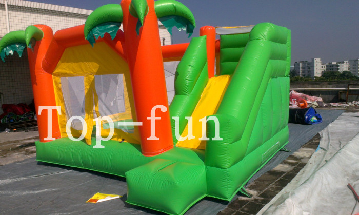 Customized 6 x 5m Water Jumping Castle , White Commercial Kids Playground Games