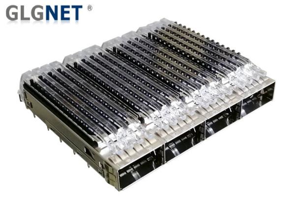 Buy cheap Aluminum Heat Sink QSFP28 SFPCage Assembly 1x4 Ganged Press Fit Mount Type from wholesalers