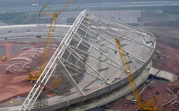 Buy cheap Sports Stadium Steel Structure Building Space Grid Long Lifespan from wholesalers