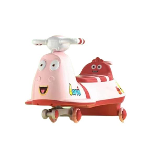 Four-wheel Rollover-proof Children's Pink Scooter Balance Bike Ride on Car for