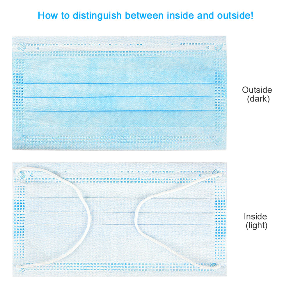 Disposable 3 Layer Dust Mask Disposable Filter Safety Mask Individually Packaged