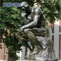 Buy cheap Outdoor garden decoration, life-size art casting, thinker bronze carving product