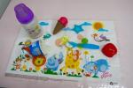BPA Free Disposable Baby Placemat , Educational Plastic Adhesive Placemats For