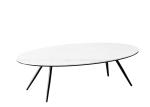 Buy cheap Rectangle Artistic Coffee Tables , Tempered Glass Coffee Table Black Leg from wholesalers