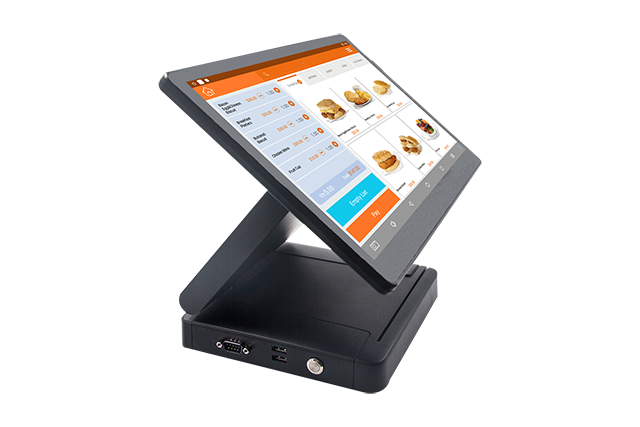 2GB RAM 12.5" Full HD 1080P Foldable Android Touch Screen POS System with 7" 2nd Display