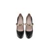 Buy cheap Pointed Toe Mirror Platform Heel Shoes Sewed Bead With Diamond Chain from wholesalers