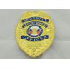 Buy cheap 80mm Police Souvenir Badges , Zinc Alloy With Gold Plating Brooch Pin On Back Side from wholesalers