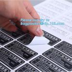 Die Cut Foil stamping, Waterproof Vinyl PVC Custom Logo Sticker Label, matte
