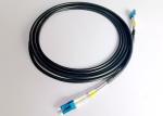 Black TPU Single Mode Fiber Patch Cable , 5.0mm Armoured Electrical Cable