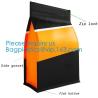 Buy cheap Side Sealed Square Flat Box Bottom Coffee Packaging Bags,Side Seal Gusset Food Grade Packaging Bags With Zip lockk Organic from wholesalers