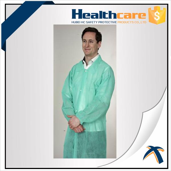 Buy cheap Conformable Medical Disposable Laboratory Coats With Pocket Collar Knitted Anti - Fluid from wholesalers