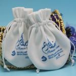 Fashion Small Cloth Drawstring Bags , Earphone / Necklace Storage Pouches