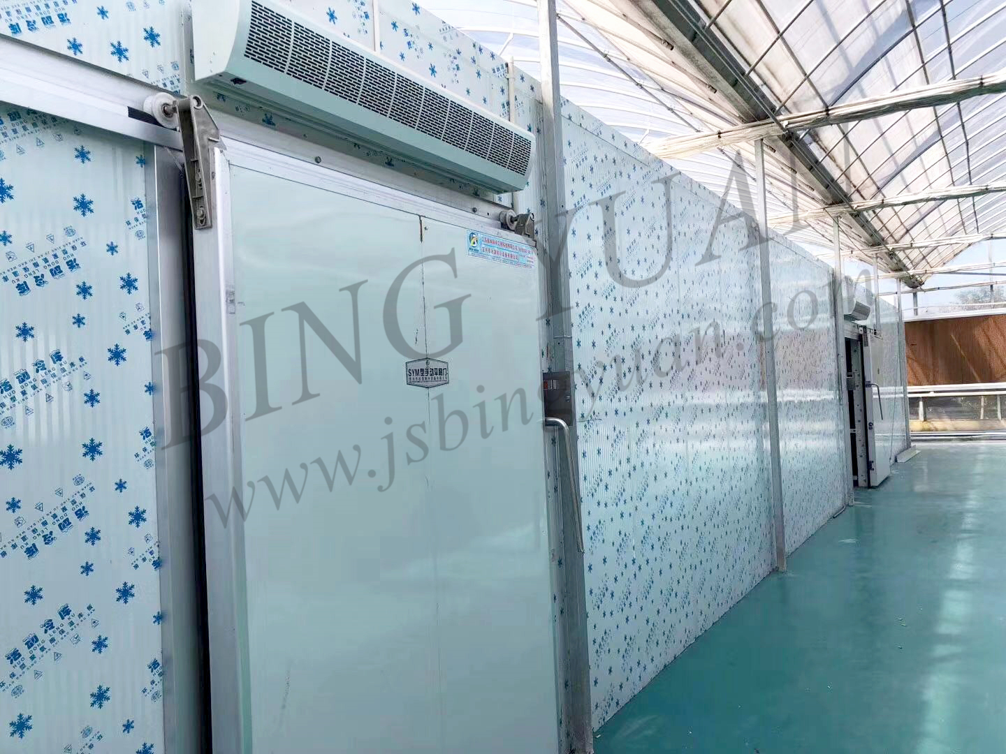 220V 75mm Solar Power Containerized Cold Room , Cold Room For Fish Storage