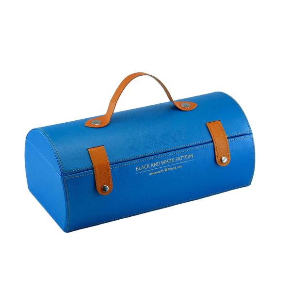 Buy cheap Custom Luxury PU Leather Royal Orchid Display Cardboard With Buckles Belt Handle from wholesalers