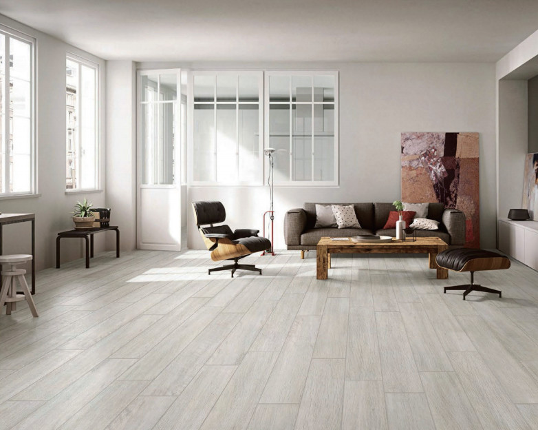 9.5mm Light Gray Wood Tiles , SGS 200x1200mm Outdoor Wood Effect Porcelain Tiles