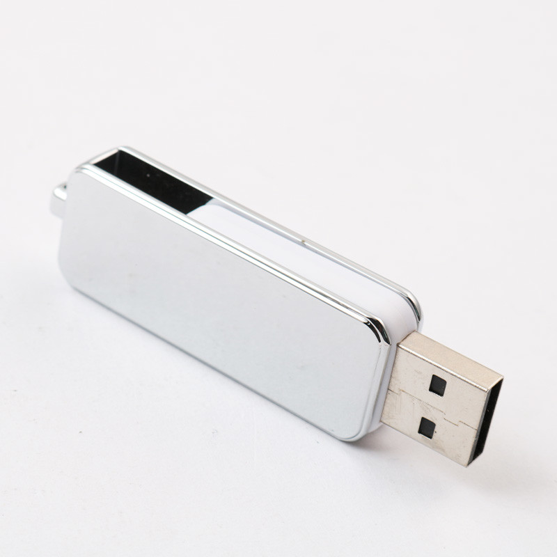 One Side Doming Logo 3.0 2.0 Twist USB Drive Metal 360 Degree