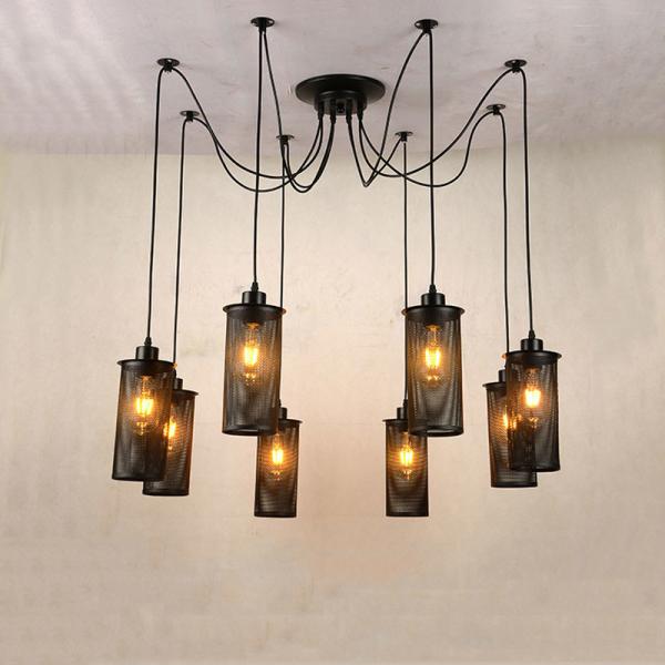 Buy cheap Retro Loft Industrial Chandelier Adjustable E27 Multi Head Lamps Restaurant metal lamp(WH-VP-225） from wholesalers