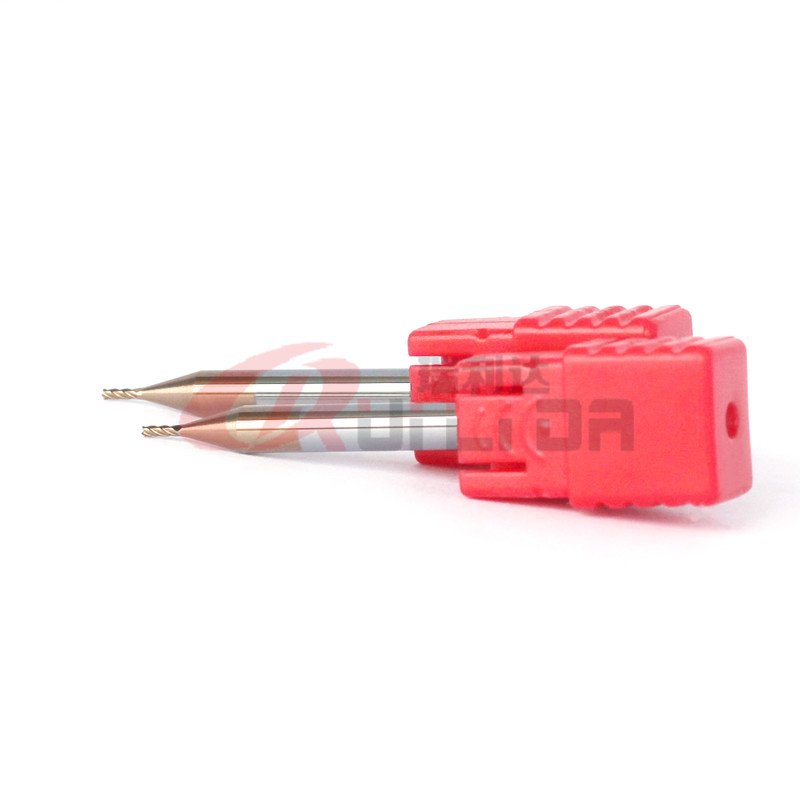 1mm 1/25" 2mm 1/8" 4 Flute End Mill Aluminum Alloy Steel TiSiN Coating