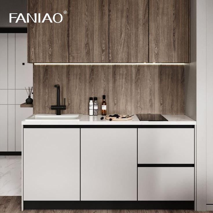 Free Designed L Shape Mini Kitchenette Kitchen Cabinets for Hotel Room