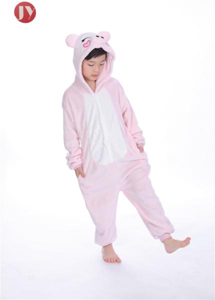 Buy cheap Factory Wholesale Fluffy Flannel Plush pink pig Kids Onesie Pajamas from wholesalers