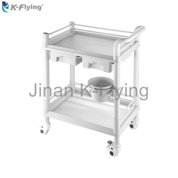 Buy cheap Double Drawers ABS Plastic Movable Nursing Treatment Medical Trolley Cart from wholesalers