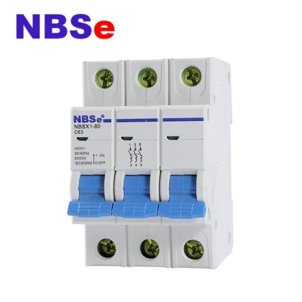 Buy cheap NBSX1 Series 63A 3 Pole Ype C Breaker Short Circuit Protection For Industry from wholesalers