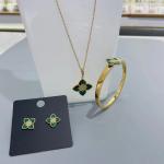 3 Pieces Elegant Water Droplets Crystal Necklace Earring Bracelet Set For Women