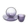 Buy cheap Hand Made Embossed Solid Purple 19CM Glass plate Bowl For Salad from wholesalers