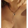 Buy cheap Love Token Key Lock Necklace K Gold Stainless Steel Long Rhinestone Necklace from wholesalers