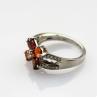 Buy cheap Design Women Jewelry 925 Silver Red Quatrefoil Cubic Zircon Ring(FR029) from wholesalers
