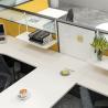 Buy cheap Modern 4 Person Office Furniture Staff Executive Workstation Table With Metle Leg from wholesalers