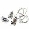 Buy cheap DIY Fashion Skull Silver Plated Pearl Locket Pendant Necklace from wholesalers