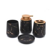 Buy cheap Cute Marble Ceramic Bathroom Set Soap Dispenser Sustainable For Home Hotel product