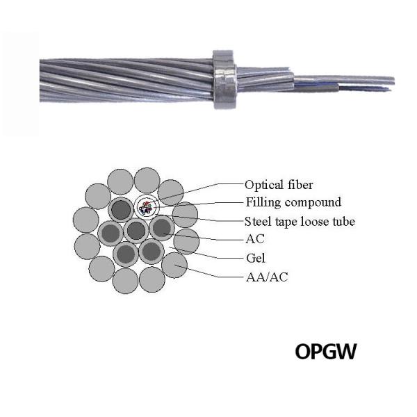 Multi Mode PBT Type OPGW Cable Large Diameter and Fiber Capacity Fiber Optic