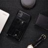 Buy cheap PU Leather Finger Grip Phone Case Four Colors Shock Absorption With Card Pocket from wholesalers