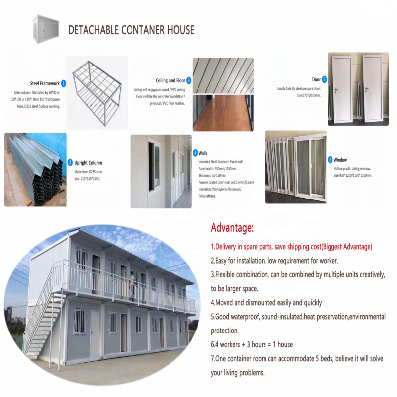 Modern Design Style 40FT Quick Assemble Mini Removable Portable Homes Container House