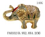 Fashion elephant shaped metal jewelry box custom elephant shaped jewelry box