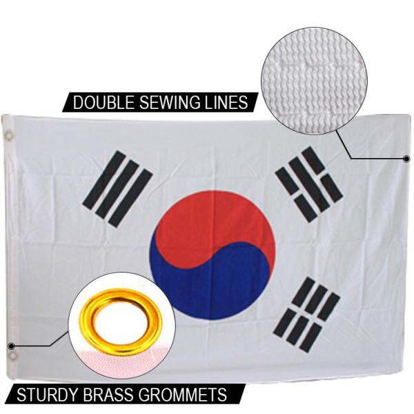 Buy cheap The South Korea Flag 90 X 150cm Knitted Polyester Indoor Outdoor National Banner from wholesalers