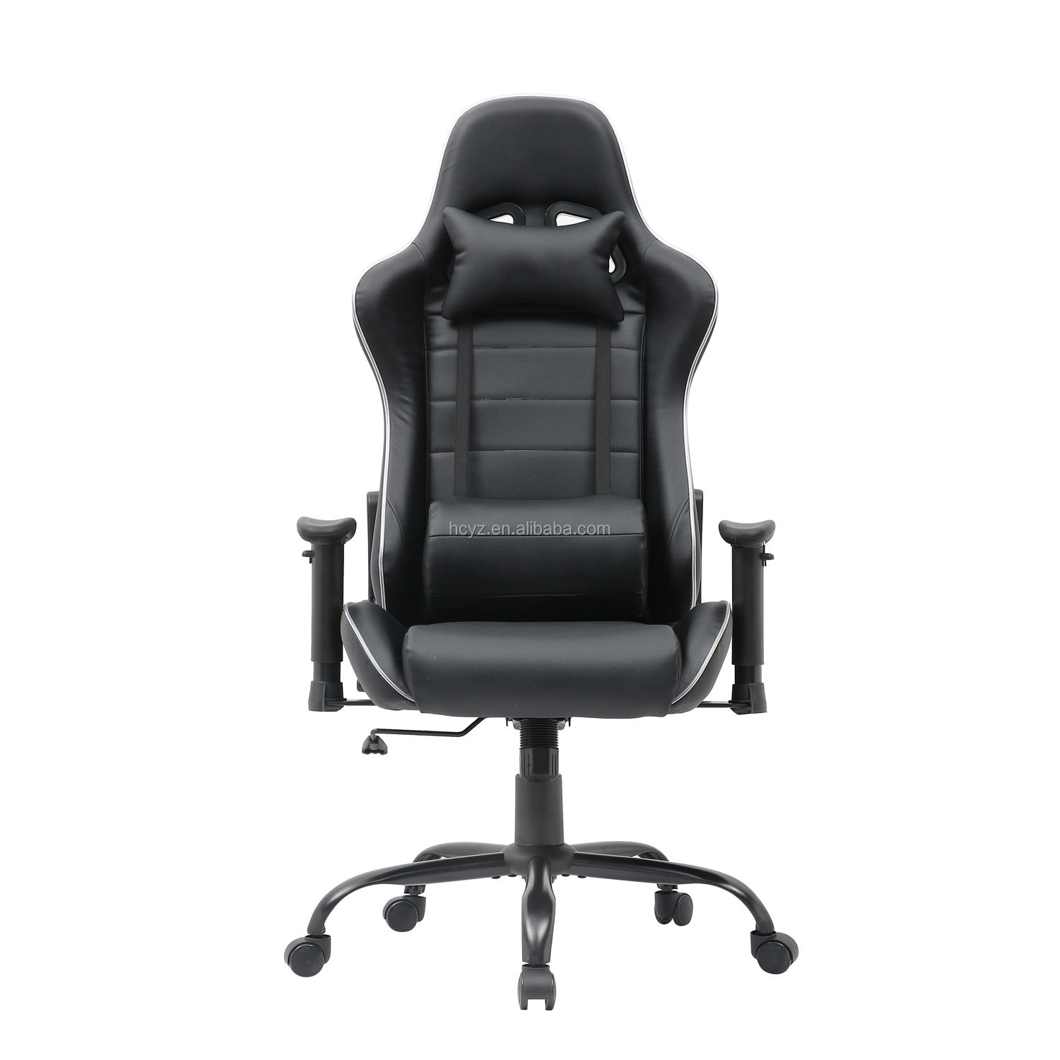 HCYZ RGB LED Light PC Gamer Chair with Backrest Adjustable 90-180 and Massage Function