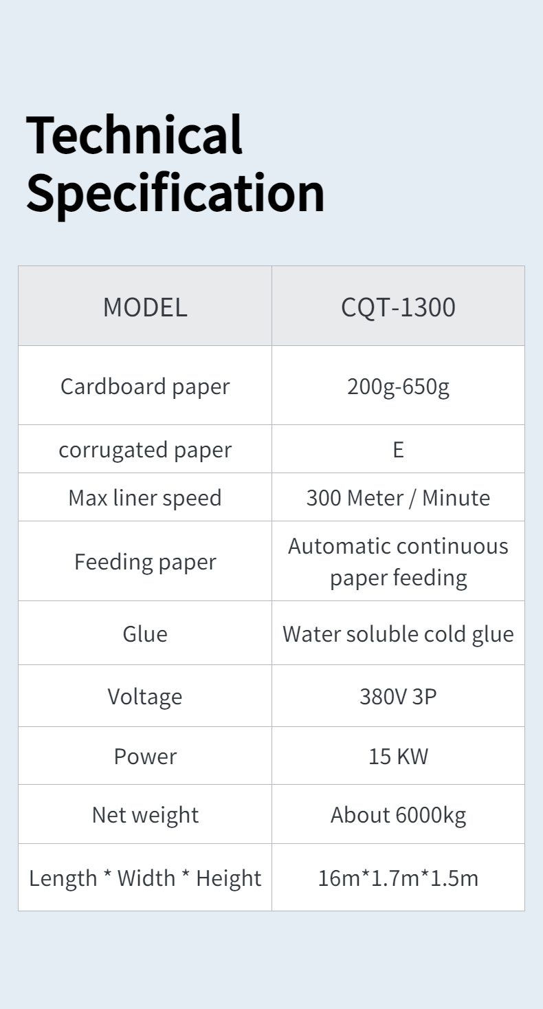 Water Soluble Cold Glue Folder Gluing Machine for 4 Corner and 6 Corner Boxes CQT-1300